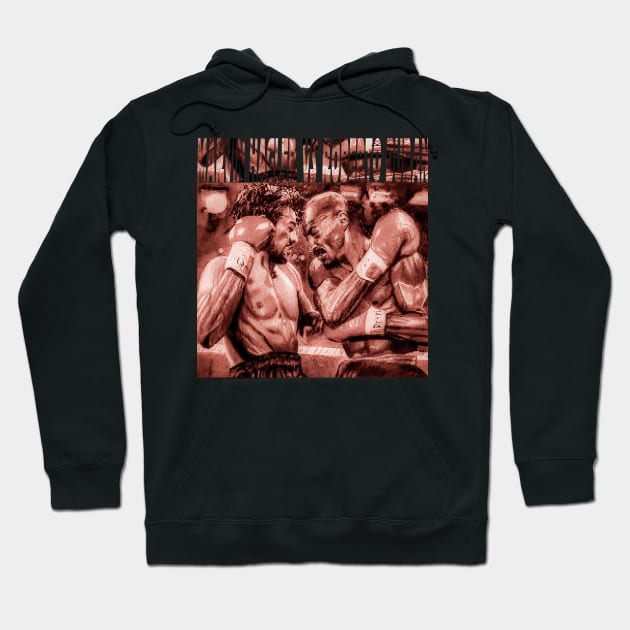 marvin hagler vs roberto duran Hoodie by adon aska